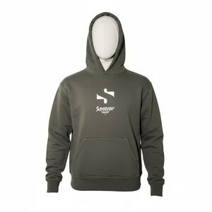 Supervsn Box Out Hoodie Mens Vintage Grey Graphic Pullover 35-544A10044, Size M